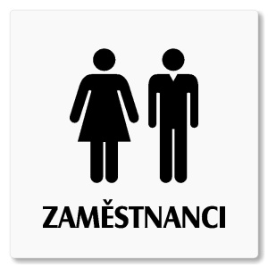 WC zaměstnanci, 148x148mm, bílá, Nevada